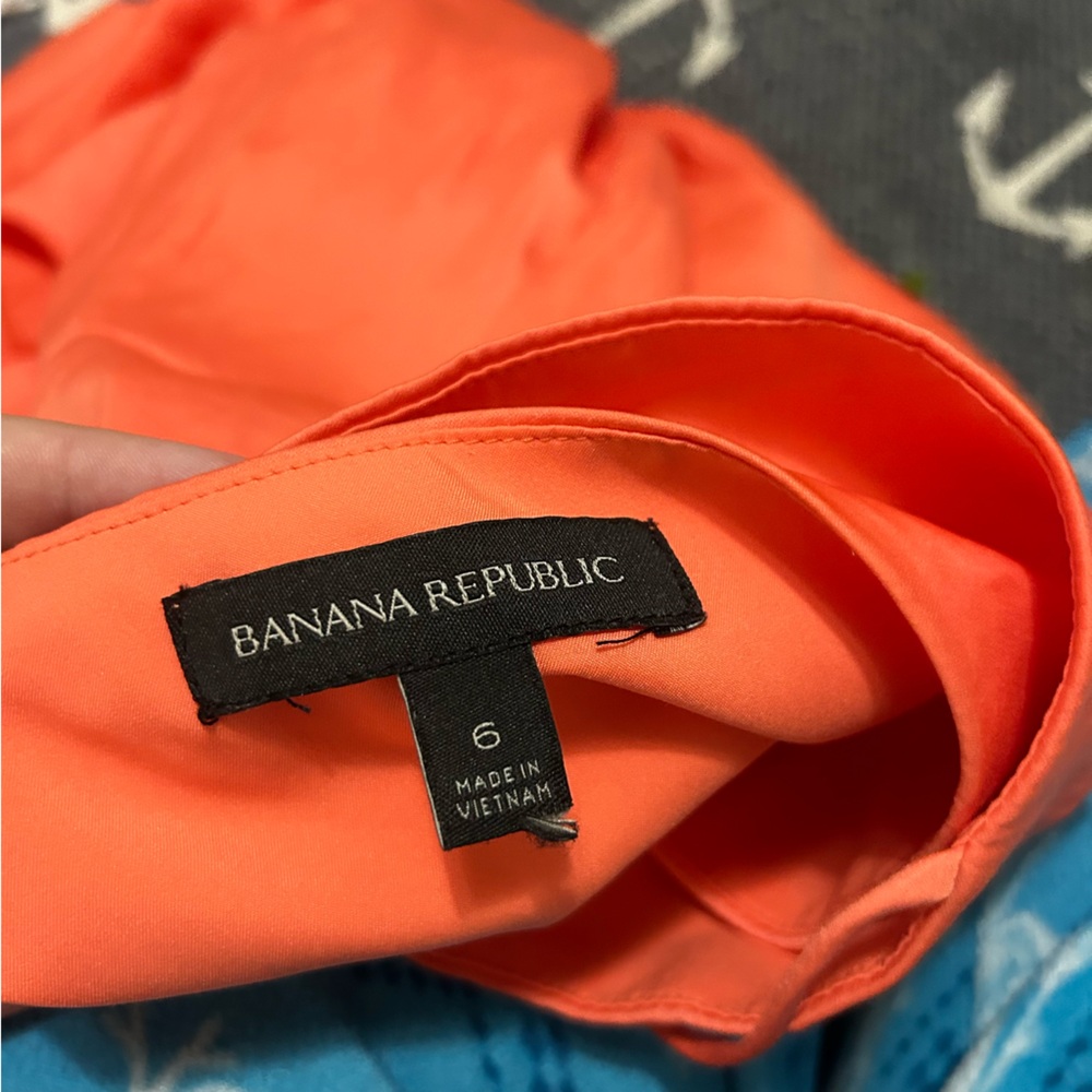 Banana Republic orange crossover hem drapey dress - Picture 6 of 9